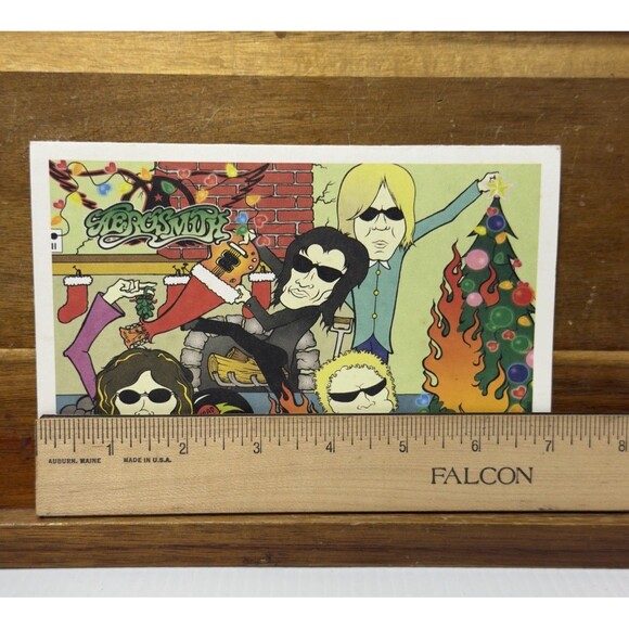 RARE Aerosmith Christmas Card w/ Facsimile Signatures Steven Tyler Joe Perry - Picture 5 of 5